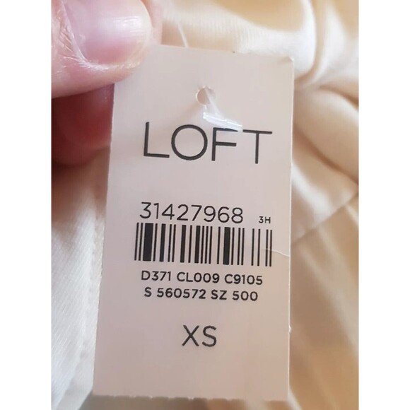 Loft Womens Sleep Sz XS Pants Jogger Loungewear Pajama Sleepwear Cream Pockets - Picture 7 of 12